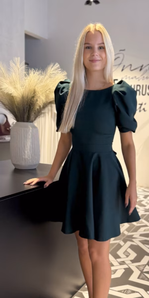 Tumeroheline puhvvarrukatega minikleit 2046