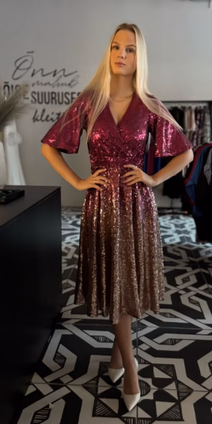 Punane/kuldne litterkleit 2079