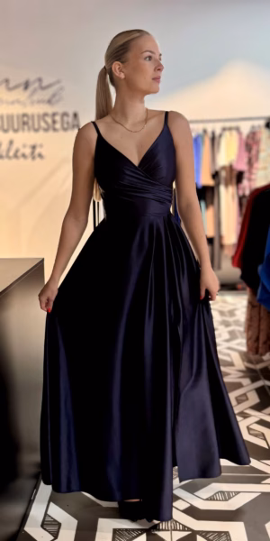 Tumesinine satiinist maksikleit 2103