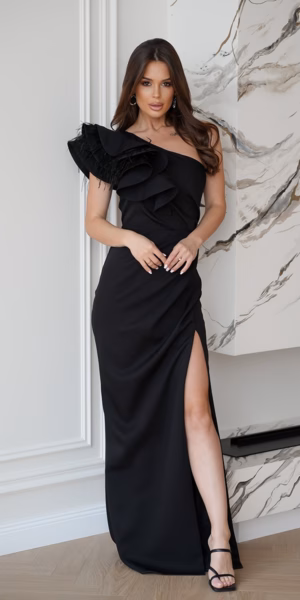 Elegantne üheõlaline maksikleit 2113