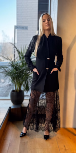 Komplekt - Bleiserkleit ja maksipikkuses pitsseelik 2142