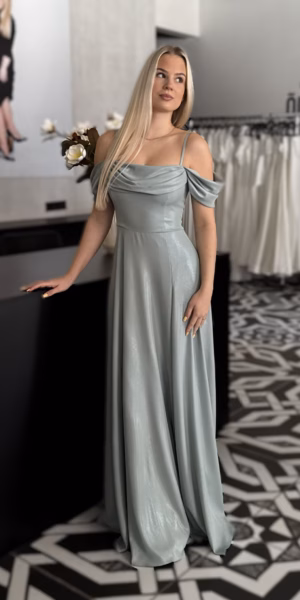 Heleroheline avatud õlgadega maskikleit 2177