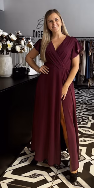 Elegantne bordoopunane maksikleit 2278